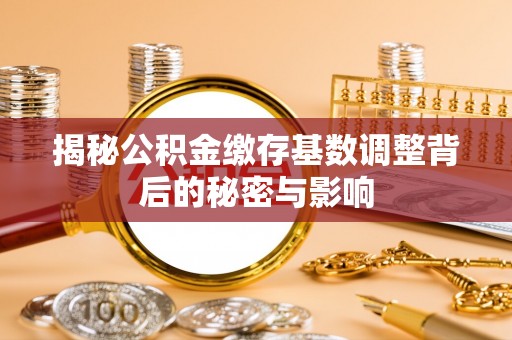 桥西揭秘公积金缴存基数调整背后的秘密与影响