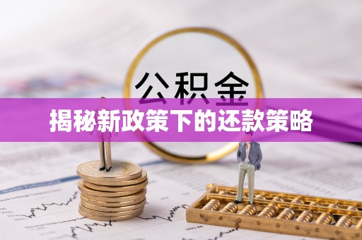 桥西揭秘新政策下的还款策略