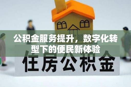 桥西公积金服务提升，数字化转型下的便民新体验