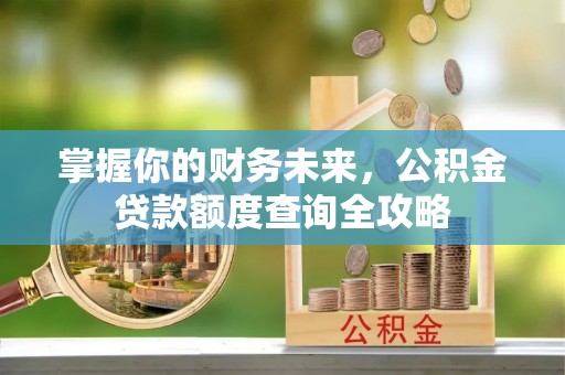桥西掌握你的财务未来，公积金贷款额度查询全攻略
